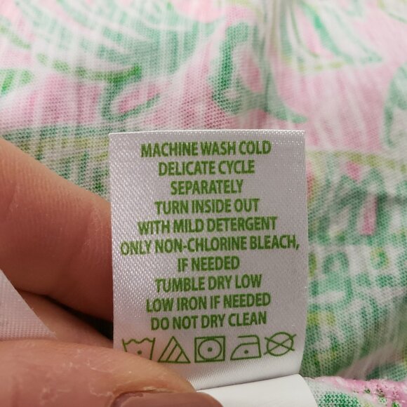 Lilly Pulitzer Womens Etta Scoop Neck Top Size S Green Pineapple Tropical Beach - Picture 5 of 9